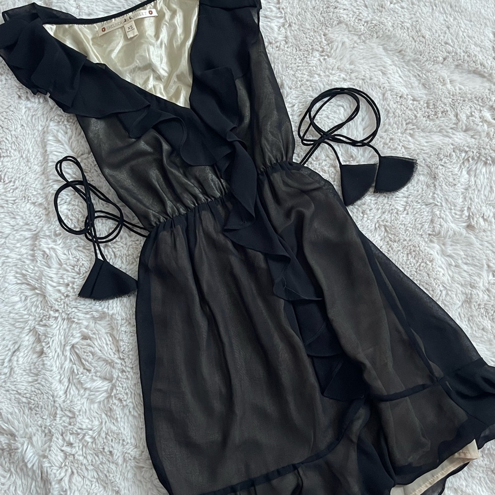 Elegant Black Ruffle Dress